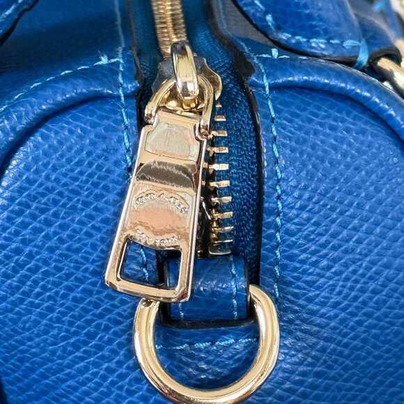 COACH BABY BENNETT SATCHEL CROSSBODY BAG Blue Leather - Picture 11 of 16